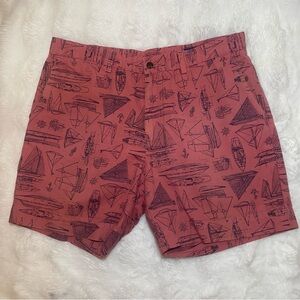 POLO Salmon Nautical Khaki Shorts SZ 34